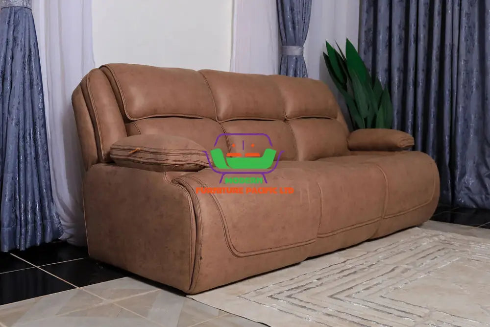 Brown semi recliner 7 Seater Sofa