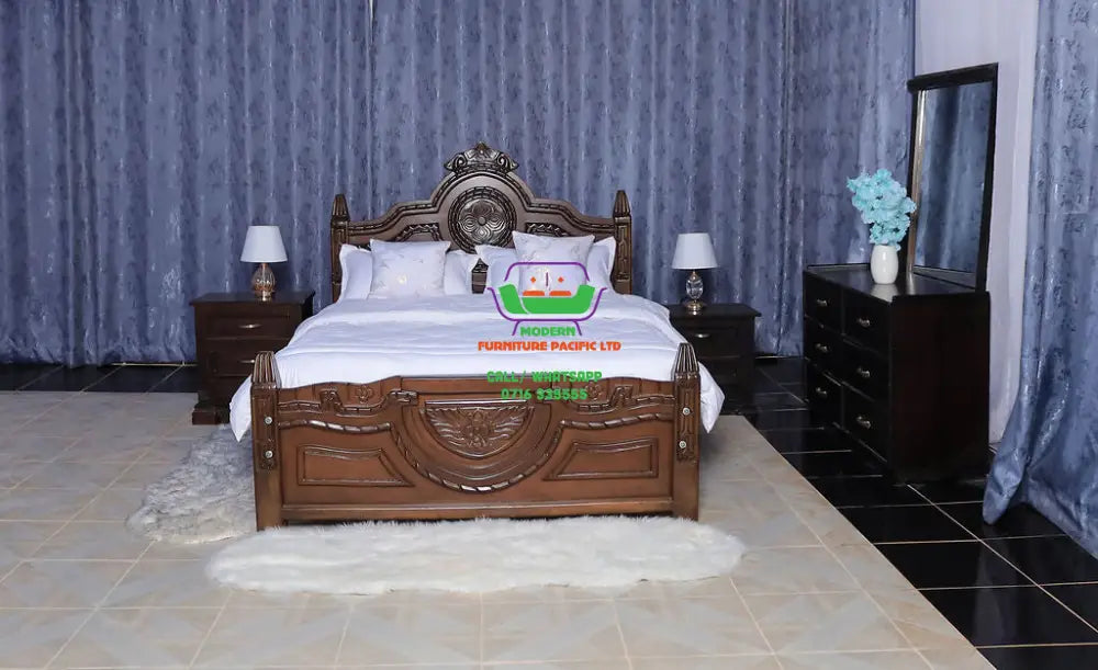 Crown Mahogany Queen Size Bed 5X6 Bed