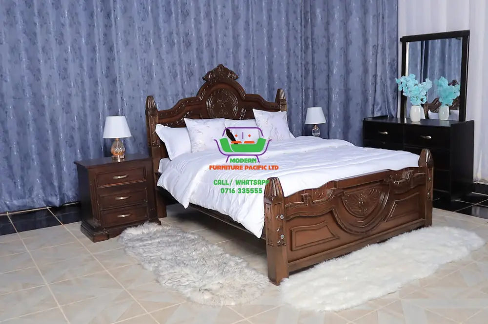 Crown Mahogany Queen Size Bed 5X6 Bed