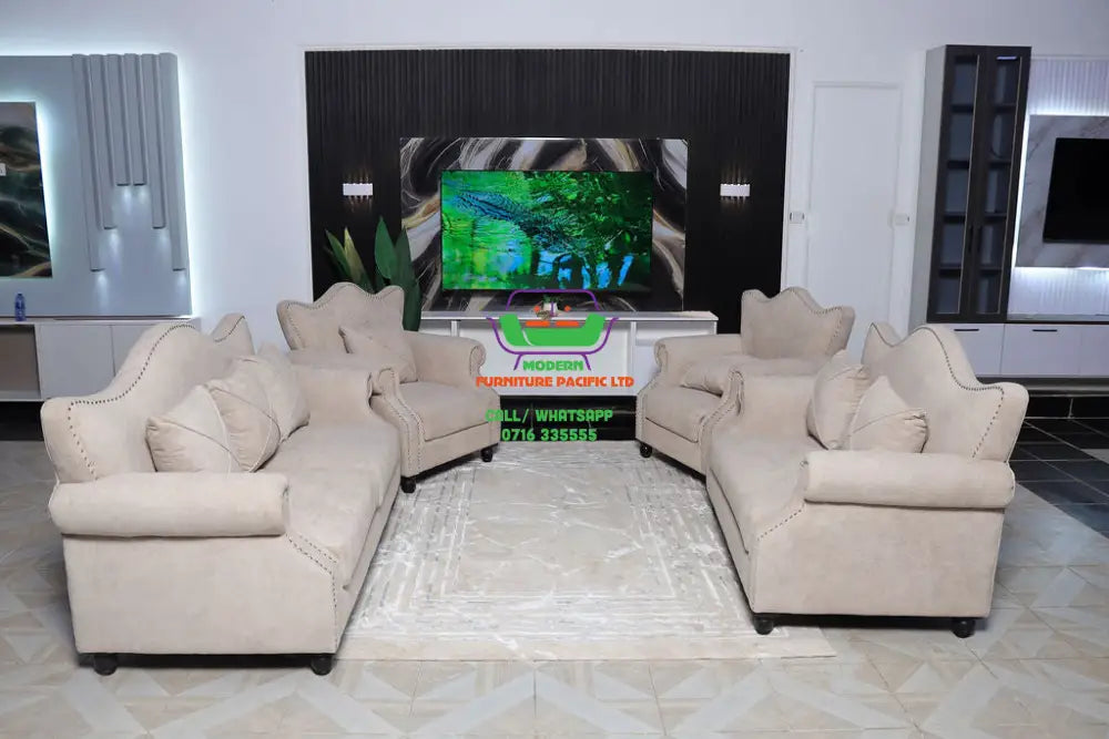 Modern Asmara 7 seater corduroy sofa Sofa